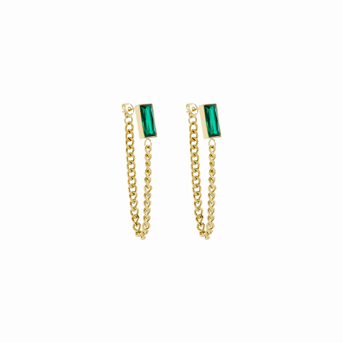 BRINCOS ESMERALD - GOLD